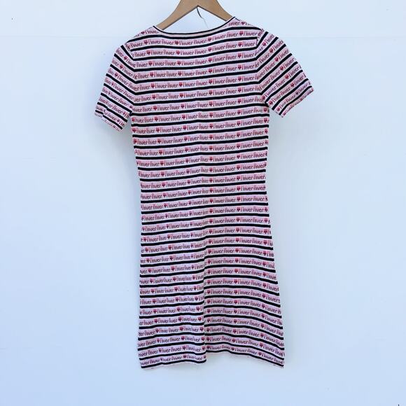 Stoned Immaculate Flower Power Knit Cotton Mini Dress Y2K Small Lace Up Pink - Picture 6 of 9